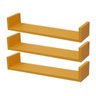 Kit 3 Prateleiras U 100 x 15cm Amarela Suporte Invisível - 2