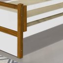 Ver imagem 3 de Cama Infantil com Grade de Proteção Amanda Branco/Mel