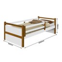 Ver imagem 4 de Cama Infantil com Grade de Proteção Amanda Branco/Mel