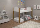 Ver imagem 1 de Beliche Infantil/juvenil Luiza Branco/mel com Pés de Madeira