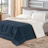 Coberdrom Londres King Sherpa/manta Soft Matelado Azul Marinho - 1