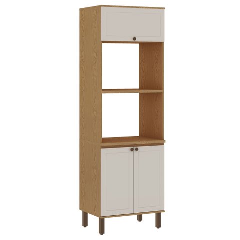 Armário Torre Quente 3 Pts Provence Cinamomo/Off White