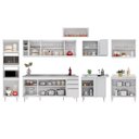 Ver imagem 5 de Armário de Cozinha Modulada de Canto 9 Peças CP06 Balcão com Pia Inox Branco - Lumil Lumil Móveis