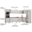 Ver imagem 3 de Armário de Cozinha Modulada de Canto 9 Peças CP06 Balcão com Pia Inox Branco - Lumil Lumil Móveis