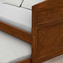 Ver imagem 3 de Sofá Cama Madeira Maciça com Cama Auxiliar + 2 Colchões Apolo Atraente Castanho