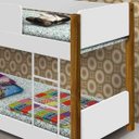 Ver imagem 3 de Beliche Montessoriana Infantil montessoriana com proteção Branco/Mel