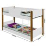 Beliche Montessoriana Infantil montessoriana com proteção Branco/Mel - 4