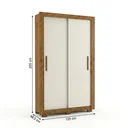 Ver imagem 3 de Guarda-Roupa Solteiro 2 Portas, 2 Gavetas e Pés Apollo Cinamomo/Off White