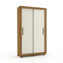 Ver imagem 2 de Guarda-Roupa Solteiro 2 Portas, 2 Gavetas e Pés Apollo Cinamomo/Off White