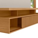 Ver imagem 7 de Painel Decorativo Otawa Mdp/mdf Porta Ripada Tv até 60 Polegadas Nature/off White G77 - Gran Belo