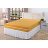 Capa De Colchão Decorale Malha Solteiro Cor Mostarda 1 Peça - 1