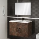 Ver imagem 5 de Kit Armário para Banheiro C/ Bancada e Espelho Full Corten 63 Cm