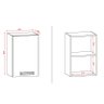 Armário Aéreo Ametista 1 Porta 40 Cm Freijó Gris - Kits Paraná - 3