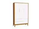 Ver imagem 1 de Guarda-Roupa para Quarto Infantil Retrô 3 Portas Classic New:Brancosavana/Madeira