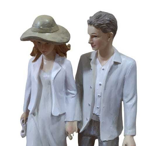 Escultura Estatueta Casal em Resina Caminhando 24cm Verano - Espressione - 5