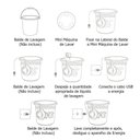 Ver imagem 2 de Mini Maquina Lava Roupas Usb Portatil no Balde Rotativo