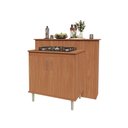 Ver mais imagens de Kit Bancada Ilha para Cozinha + Balcão para Cooktop 0,80m 5 Bocas 2 Portas Turim Nature