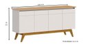 Ver imagem 3 de Buffet Classic 4 Portas Off White com Nature