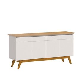 Buffet Classic 4 Portas Off White com Nature - 2