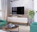 Ver imagem 1 de Rack Classic + 2 Gavetas Offwhite com Nature 1,40 M