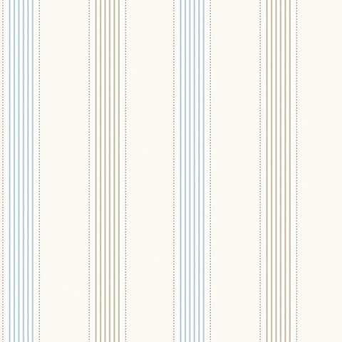 Papel de Parede Fofura Baby Listrado Azul e Bege Ff4053