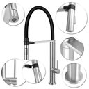 Ver imagem 2 de Torneira Cozinha Pia Gourmet Monocomando Inox Flexível Preto