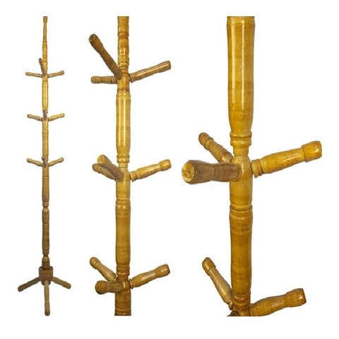 CABIDEIRO DE CHÃO MANCEBO DE MADEIRA 9 GANCHOS