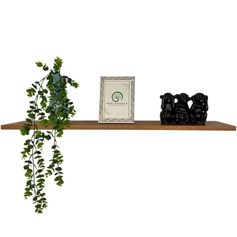 Prateleira Madeira Mdf Louro Freijó Suporte Embutido Invisivel Prateleira Suspensa 60x15