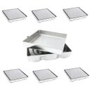 Ver imagem 1 de Ralo Oculto Discreto 15x15 Aço Inox Kit 7 Uni Anti Odor Lavanderia Banheiro Lavabo Limpeza Cozinha C