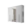 Guarda-Roupa Roupeiro 6 Portas com Espelho Estrela Branco - 1