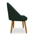 Ver imagem 4 de Kit 02 Cadeiras Decorativa Estofada para Sala Recepção Cozinha Lua Star Veludo Verde do Lar Móveis e