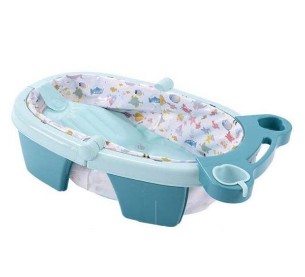 Banheira Inflável E Dobrável Para Bebês Azul Color Baby - 1