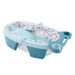 Banheira Inflável E Dobrável Para Bebês Azul Color Baby - 1