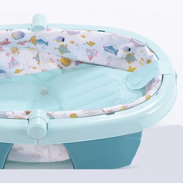 Banheira Inflável E Dobrável Para Bebês Azul Color Baby - 2