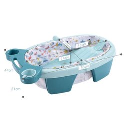 Banheira Inflável E Dobrável Para Bebês Azul Color Baby - 5
