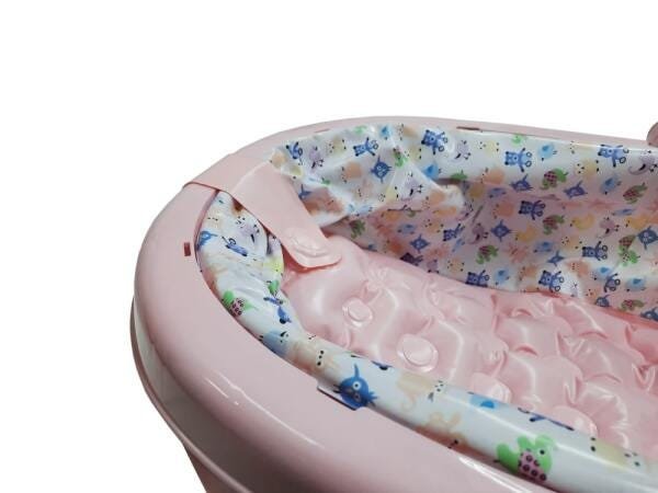 Banheira Inflável E Dobrável Para Bebês Rosa Color Baby - 2
