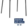 Cadeira para Sala de Jantar Couro Sintético Design Aço Carbono Lavinia - 8