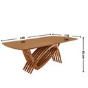 Ver imagem 4 de Sala de Jantar Mesa Vênus 240cm Tampo Laminado Canto Barril e 8 Cad Noronha Premium