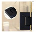 Ver imagem 3 de Dobradiça Inox GV48 90º 1011 para Porta de Vidro e Box - Alvenaria/Vidro 2un Preta