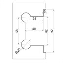 Ver imagem 4 de Dobradiça Inox GV48 90º 1011 para Porta de Vidro e Box - Alvenaria/Vidro 2un Preta