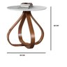 Mesa de Canto Lateral Decorativa para Sala Redonda Luxo 60cm Altura - 3