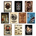 Ver imagem 1 de Kit 10 Placas 28,7x22cm Mdf Quadros Barbearia Decoração