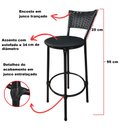 Ver imagem 4 de Par de Banqueta Alta Artesanal em Junco Conforto e Estilo