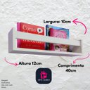 Ver imagem 7 de 2 Prateleiras para Banheiro Estante Organizadora de Lavabo Porta Shampu Nicho MDF 55 cm