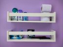 Ver imagem 3 de 2 Prateleiras para Banheiro Estante Organizadora de Lavabo Porta Shampu Nicho MDF 55 cm