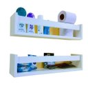 Ver imagem 1 de 2 Prateleiras para Banheiro Estante Organizadora de Lavabo Porta Shampu Nicho MDF 55 cm