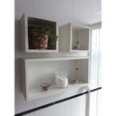 Ver imagem 2 de Kit 3 Nicho Prateleira Lavanderia Quarto Banheiro Decorativo
