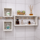 Ver imagem 3 de Kit 3 Nicho Prateleira Lavanderia Quarto Banheiro Decorativo