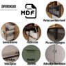 Cozinha Modulada Completa de Canto MDF 9 Peças Lombardia com Porta de Vidro - cor Freijó Jade - 7