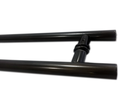 Ver imagem 3 de Puxador H duplo 40x30cm tubular redondo para porta de vidro e portão - Bronze